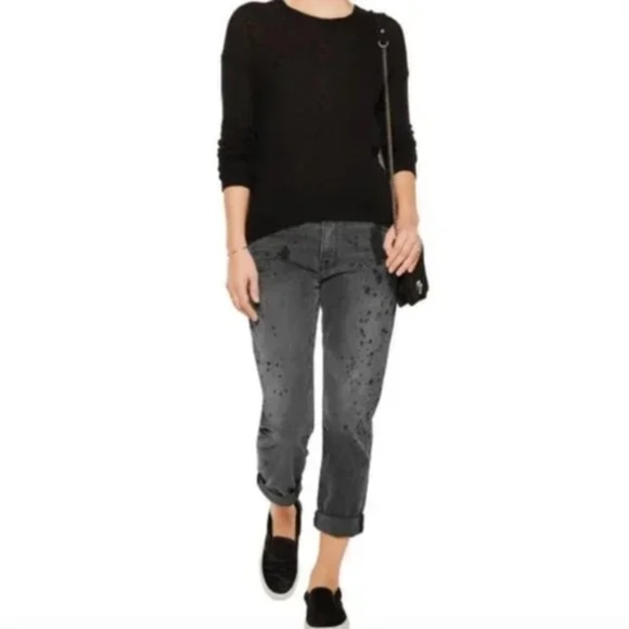 Current/Elliott The Fling Paint-splattered Jeans - Picture 1 of 6